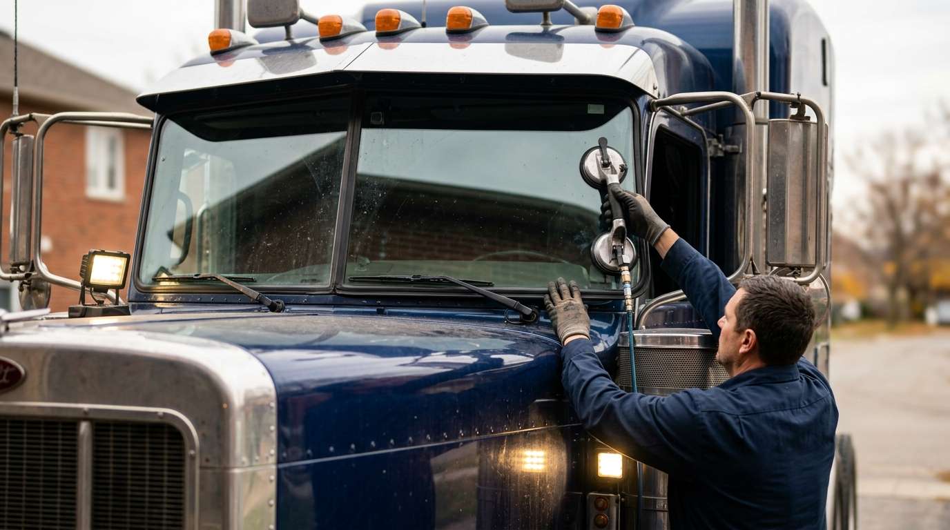 Windshield Replacement for Peterbilt 378 1987-2007 by Alexwindshield