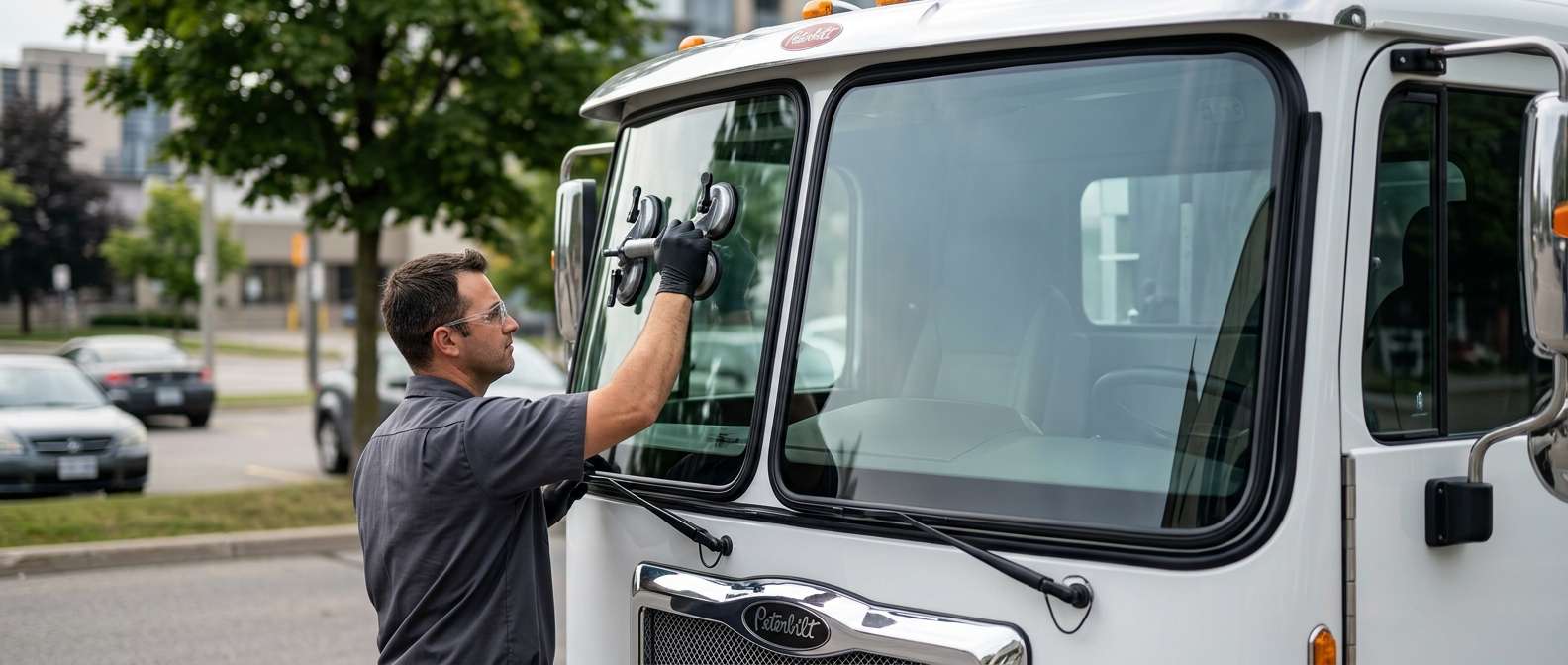 Windshield Replacement for Peterbilt 520EV 2020-2025 by Alexwindshield