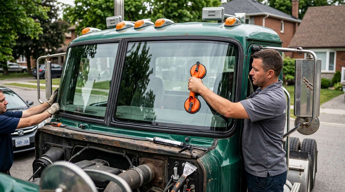 Windshield Replacement for Mack MR Series 1990-2011 by Alexwindshield