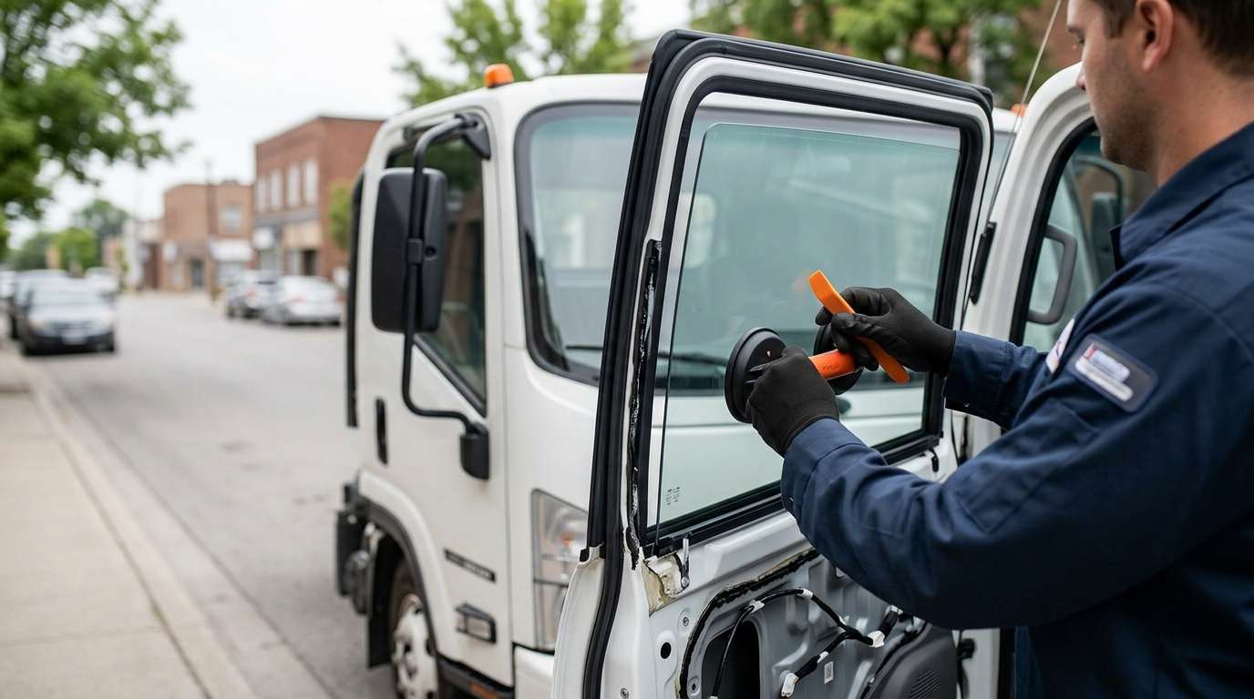 Door Glass Replacement for Isuzu NQR 1998-2025 by Alexwindshield