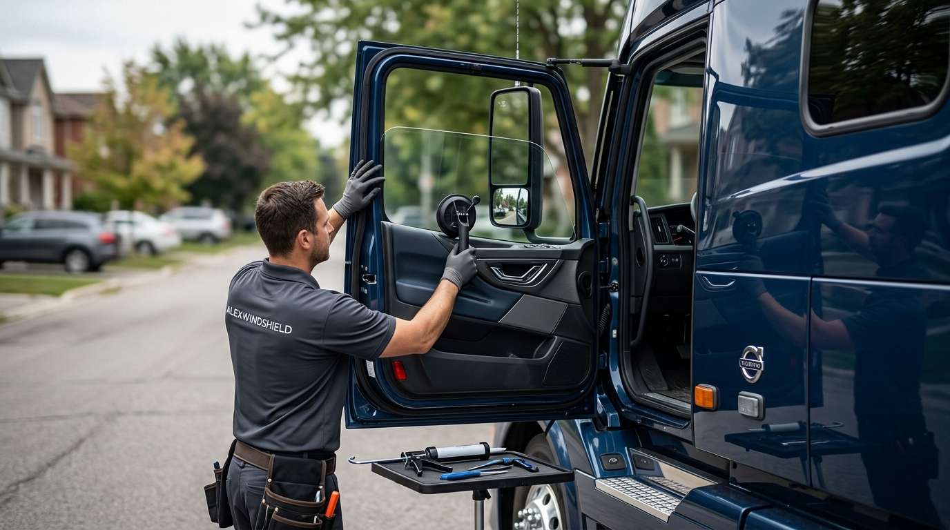 Door Glass Replacement for Volvo Trucks VNL 860 2018-2025 by Alexwindshield