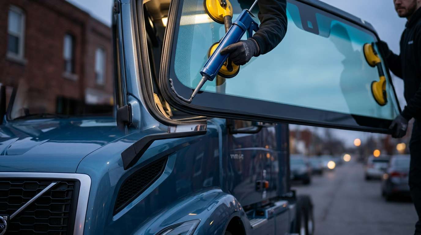 Windshield Replacement for Volvo Trucks VNR 640 2018-2025 by Alexwindshield
