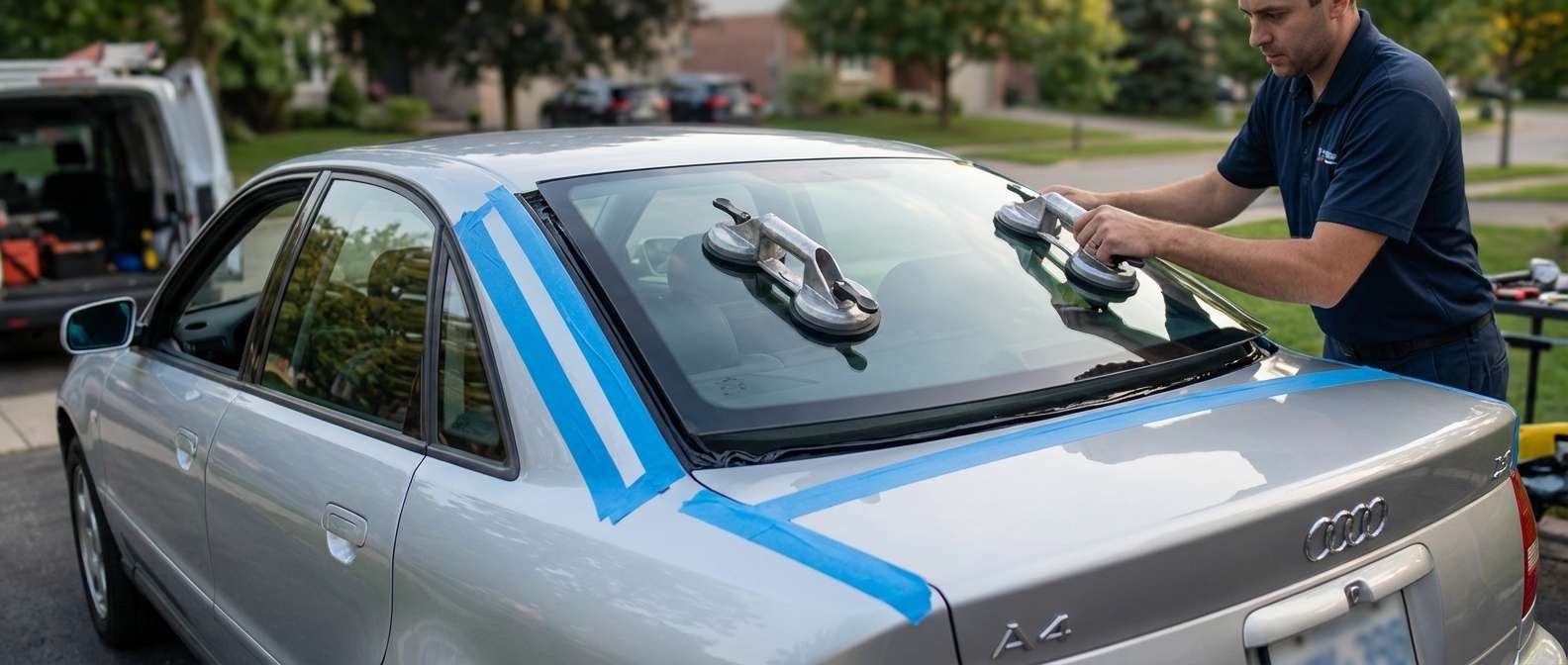 Back Glass Replacement for Audi A4 1996-2001 (B5) by Alexwindshield