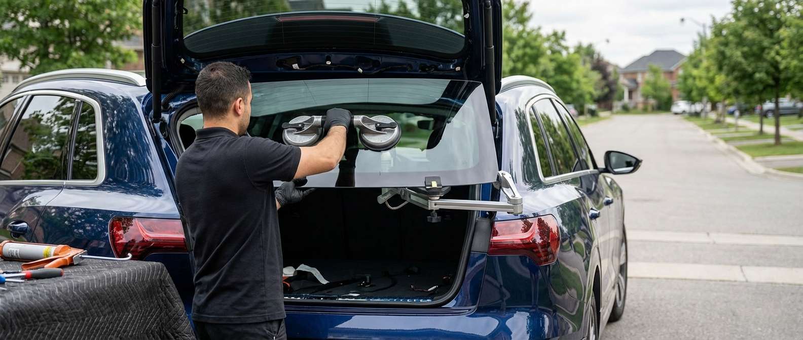 Back Glass Replacement for Audi Q8 e-tron 2024-2027 by Alexwindshield